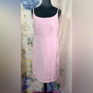 GAP Light Pink Midi Dress with Embroidery